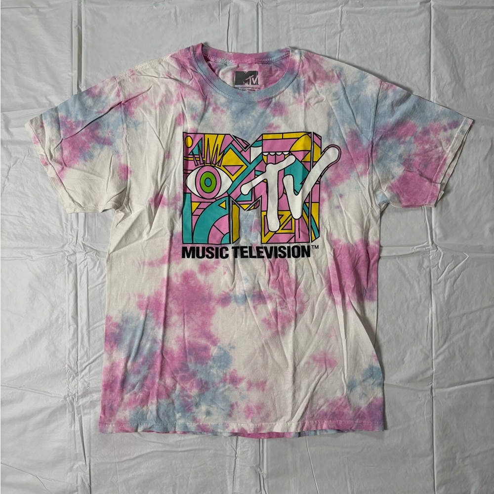 MTV Pastel Tie-Dye Cotton Tee